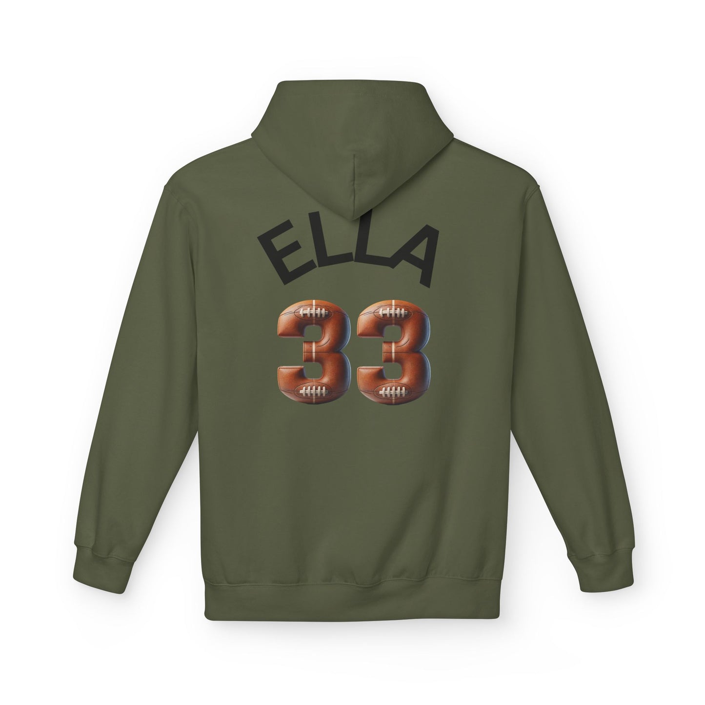 Personlised Name & Number Football and Chill Hoodie