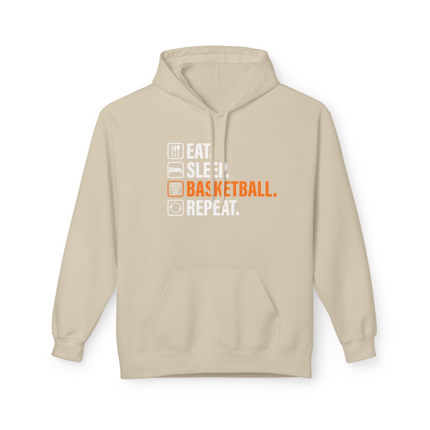 Eat Sleep Basketball Repeat with icon Hoodie