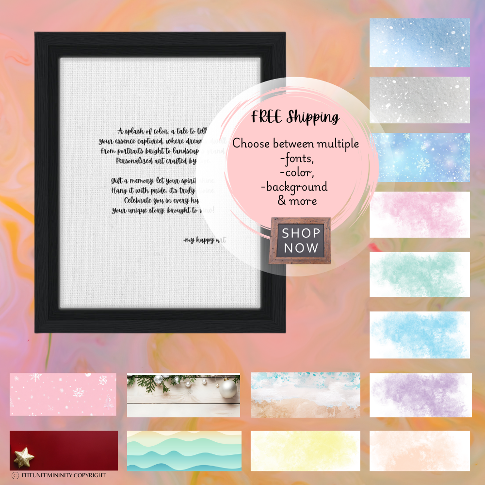 My Daily Affirmation- Framed Custom Canvas