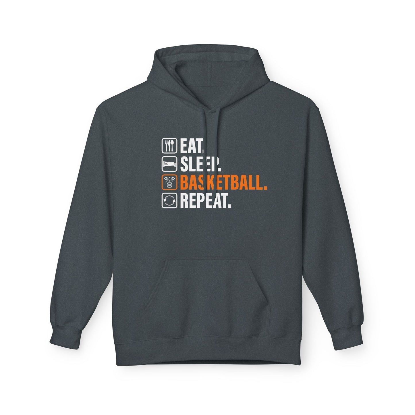 Eat Sleep Basketball Repeat with icon Hoodie