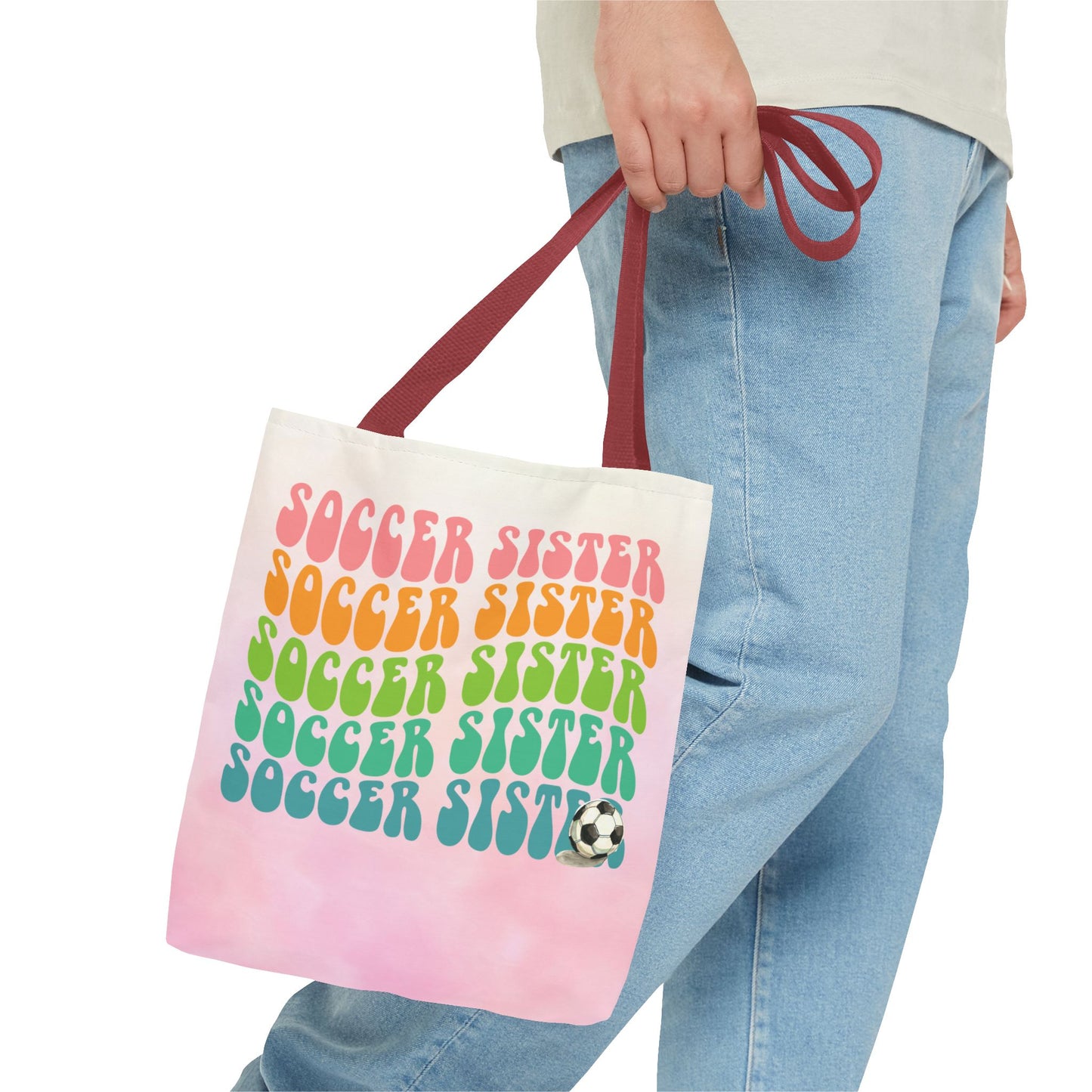 Personlised Soccer Sister Tote Bag