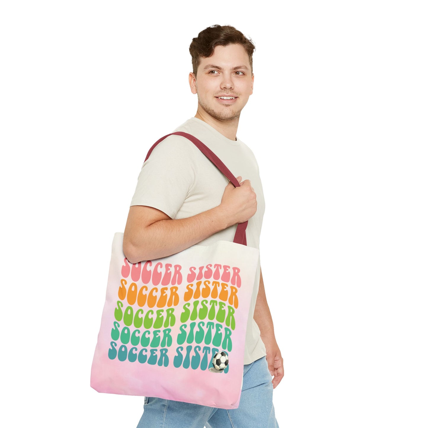 Personlised Soccer Sister Tote Bag