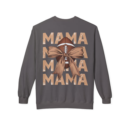 MAMA Football Ribbon Bow Sweatshirt