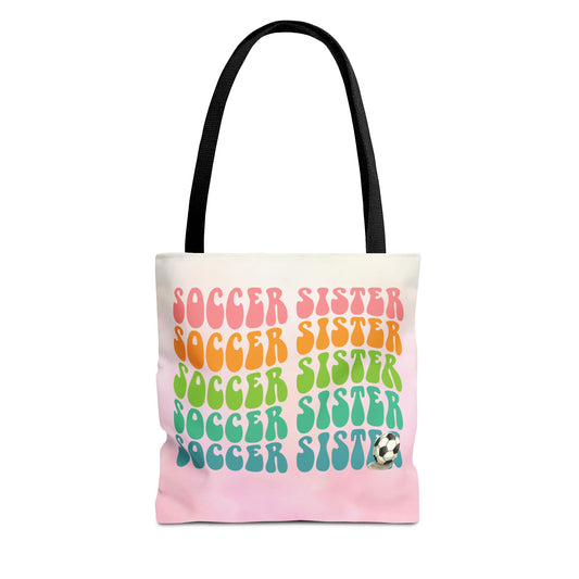 Personlised Soccer Sister Tote Bag
