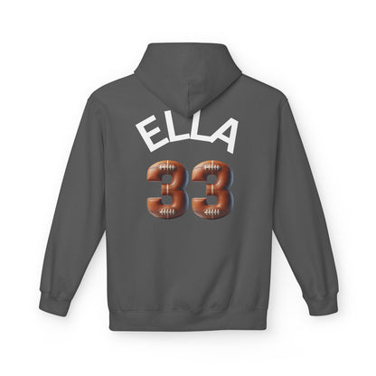 Personlised Name & Number Football and Chill Hoodie