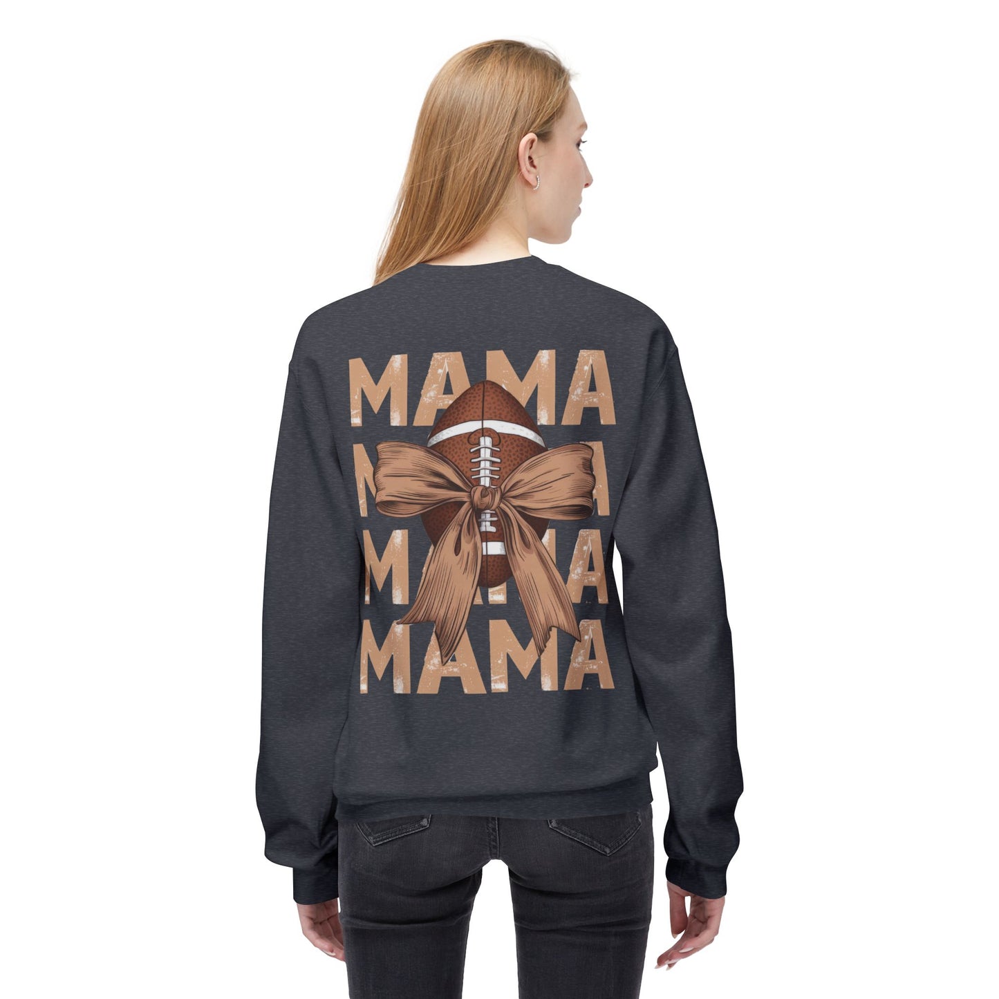 MAMA Football Ribbon Bow Sweatshirt