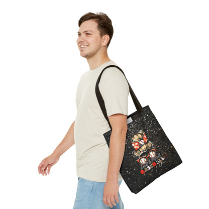 Personalized Name Baseball Mom Tote Bag