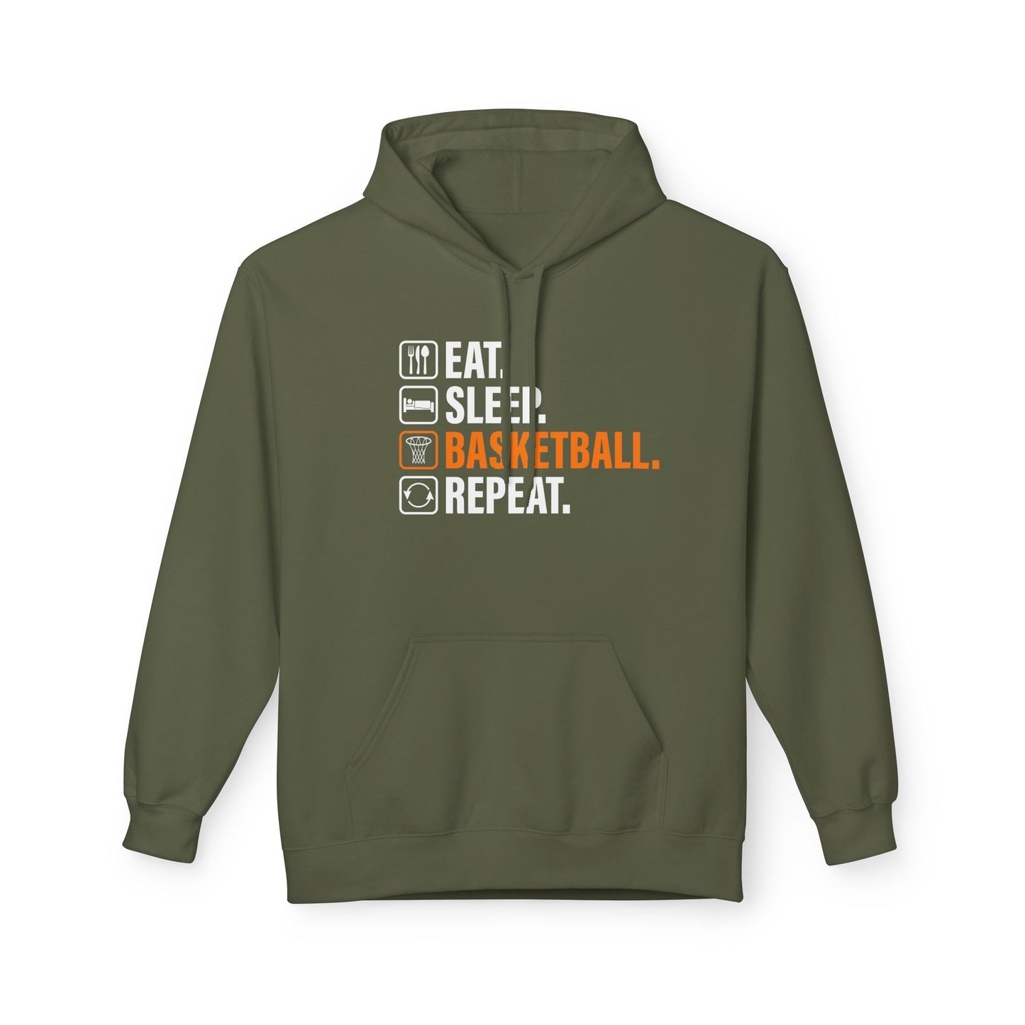 Eat Sleep Basketball Repeat with icon Hoodie
