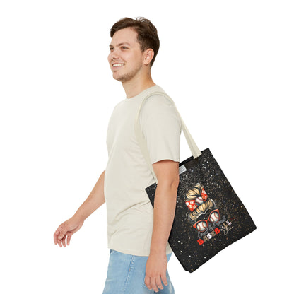 Personalized Name Baseball Mom Tote Bag