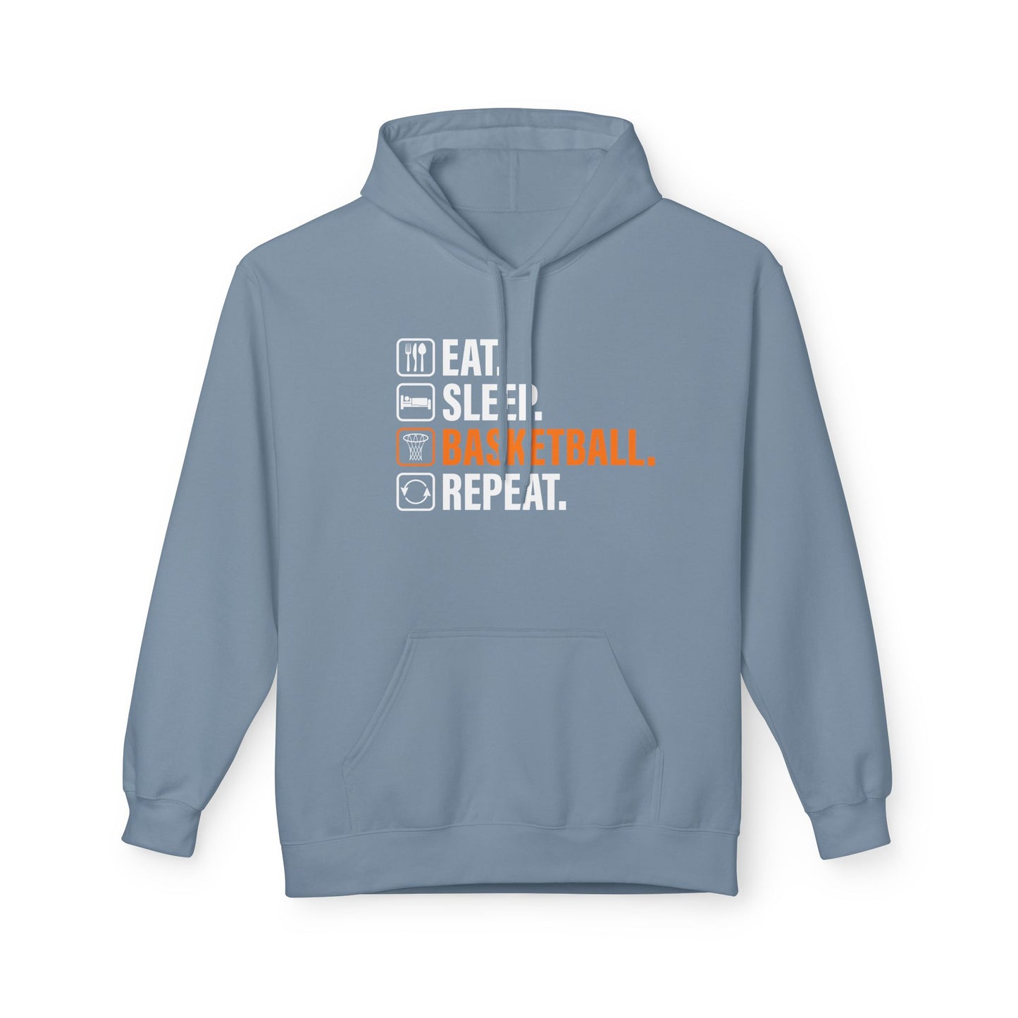 Eat Sleep Basketball Repeat with icon Hoodie