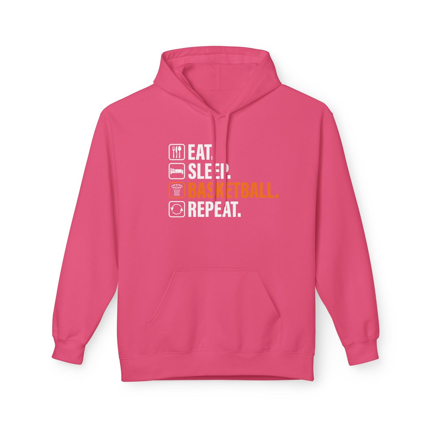Eat Sleep Basketball Repeat with icon Hoodie