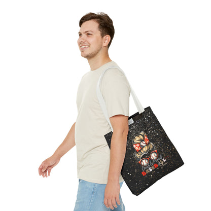 Personalized Name Baseball Mom Tote Bag