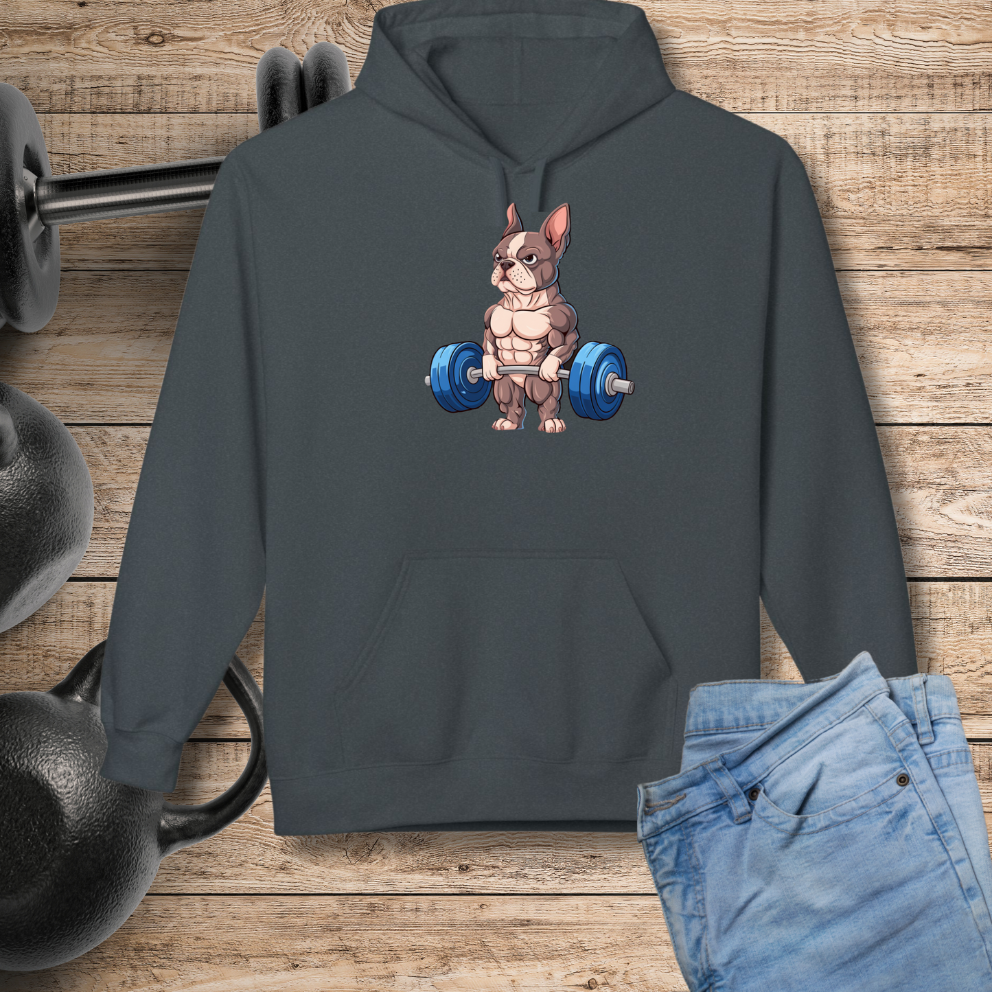 French Bulldog Weightlifting Memes Deadlift Hoodie