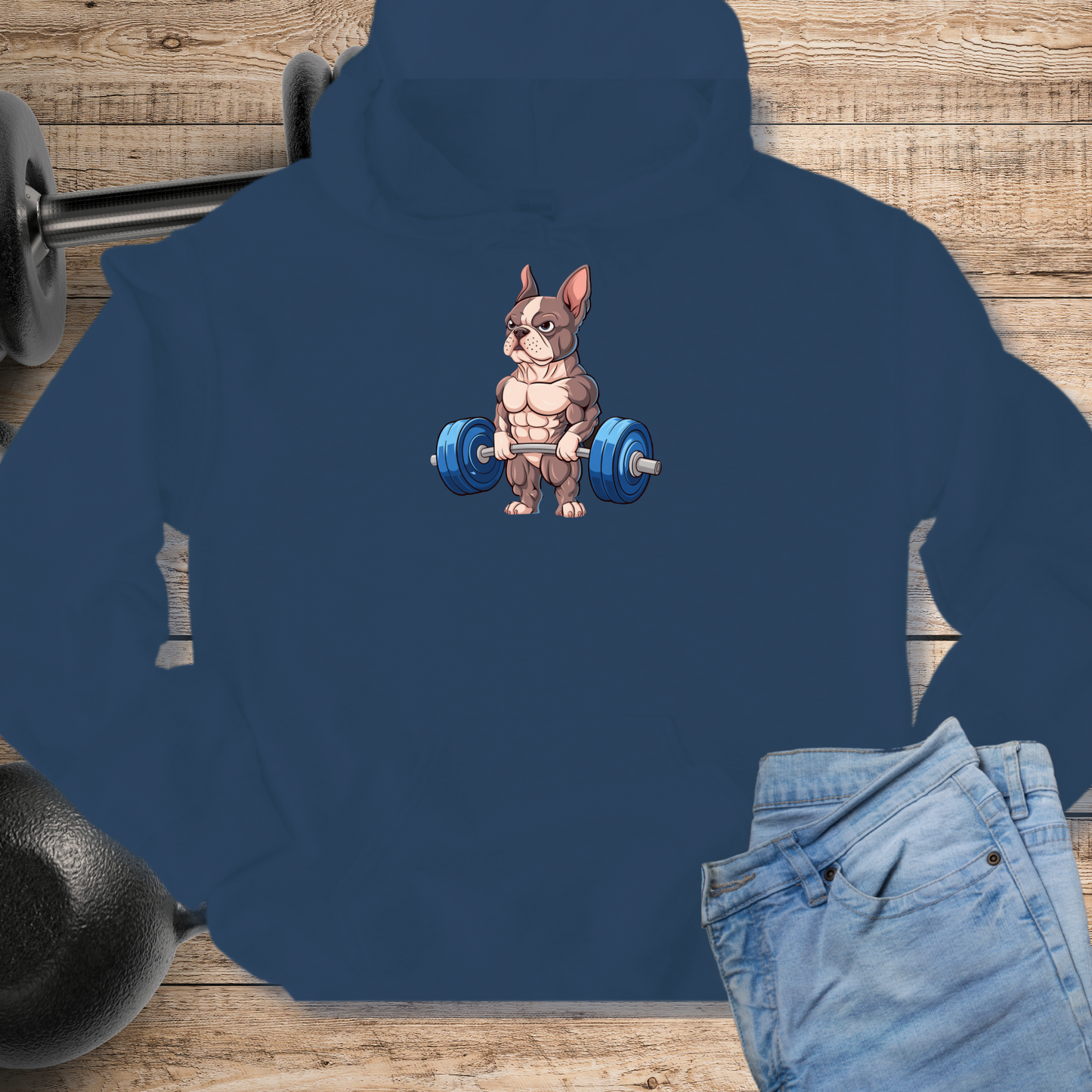 French Bulldog Weightlifting Memes Deadlift Hoodie