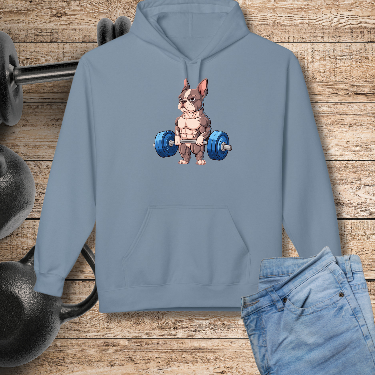 French Bulldog Weightlifting Memes Deadlift Hoodie