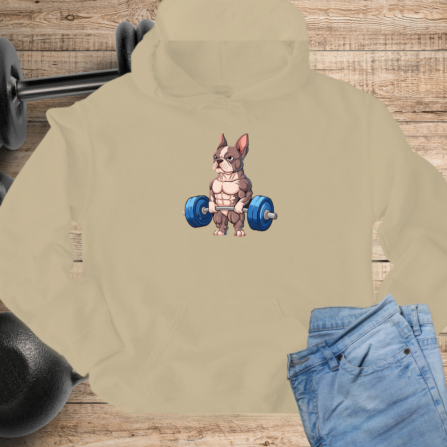 French Bulldog Weightlifting Memes Deadlift Hoodie