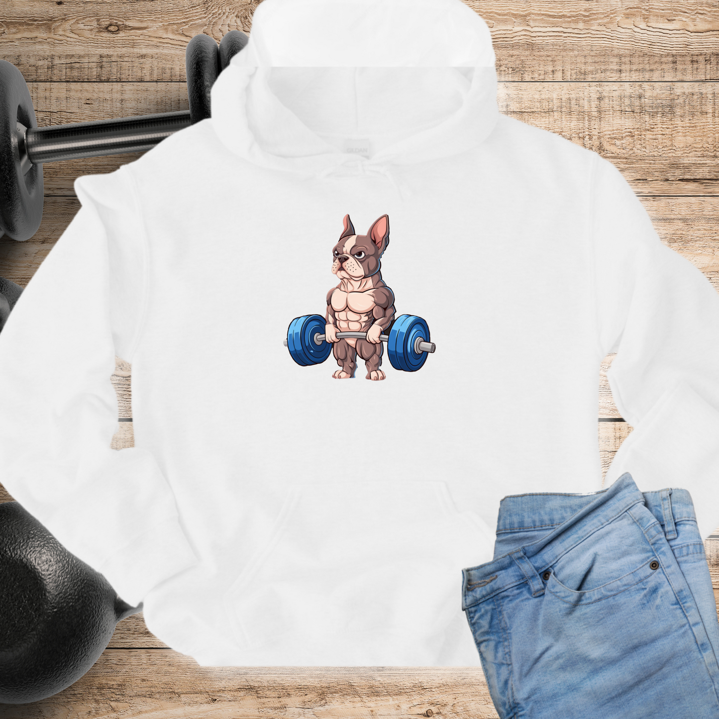 French Bulldog Weightlifting Memes Deadlift Hoodie