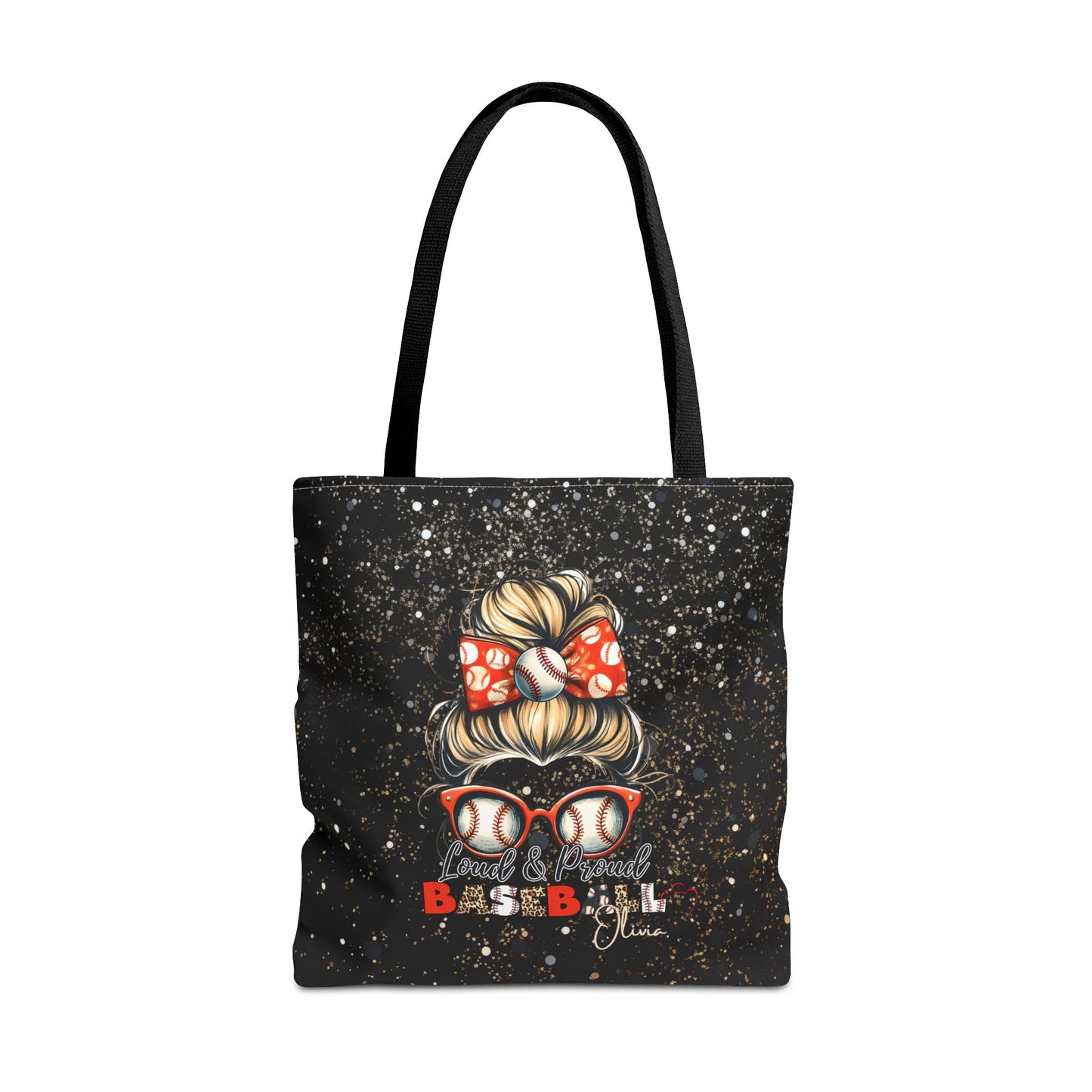 Personalized Name Baseball Mom Tote Bag