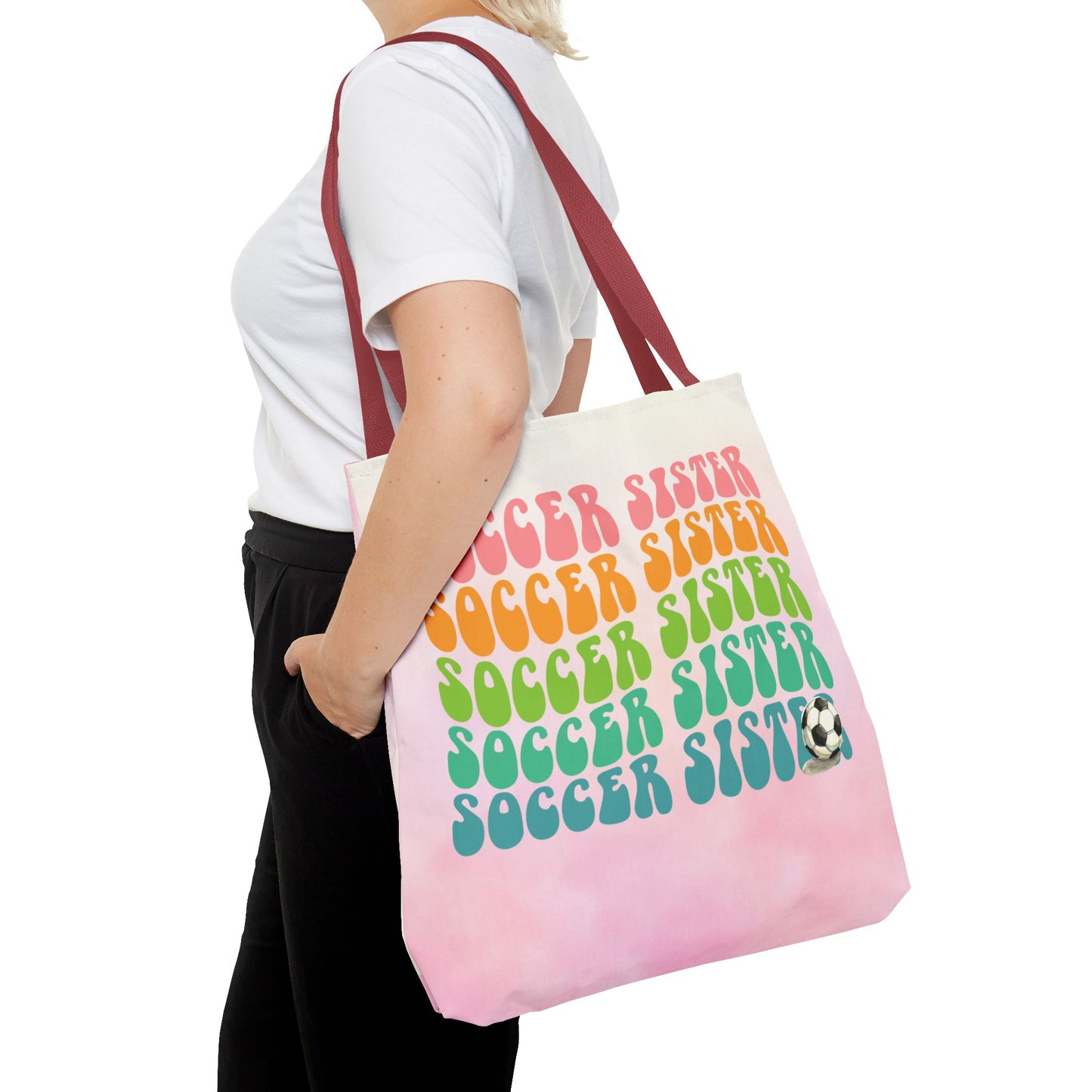 Personlised Soccer Sister Tote Bag