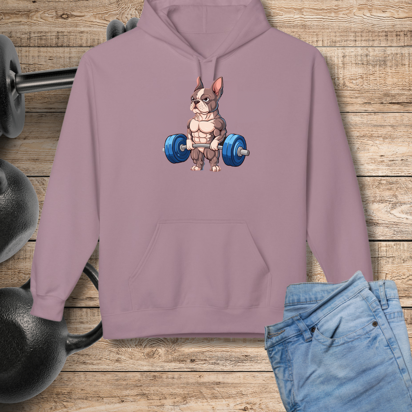 French Bulldog Weightlifting Memes Deadlift Hoodie