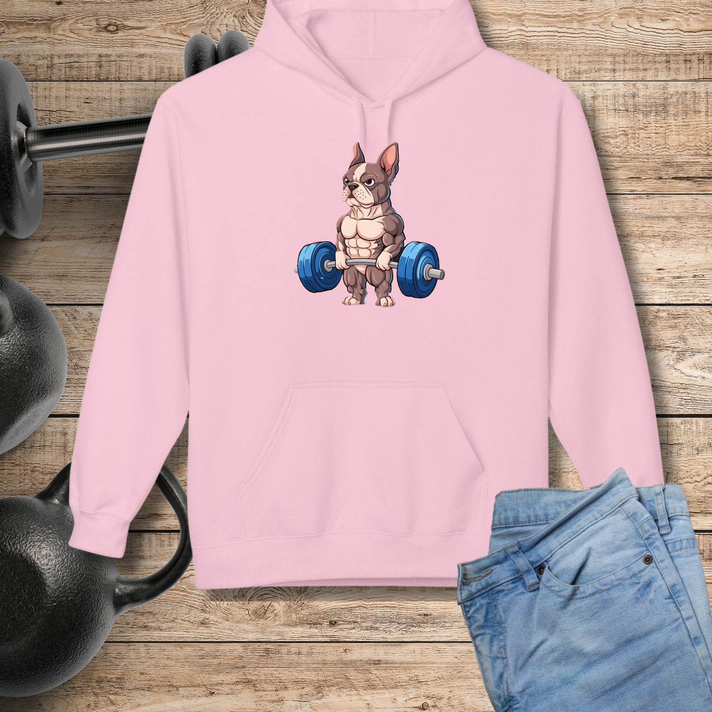 French Bulldog Weightlifting Memes Deadlift Hoodie