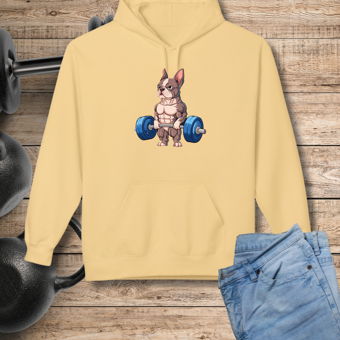 French Bulldog Weightlifting Memes Deadlift Hoodie