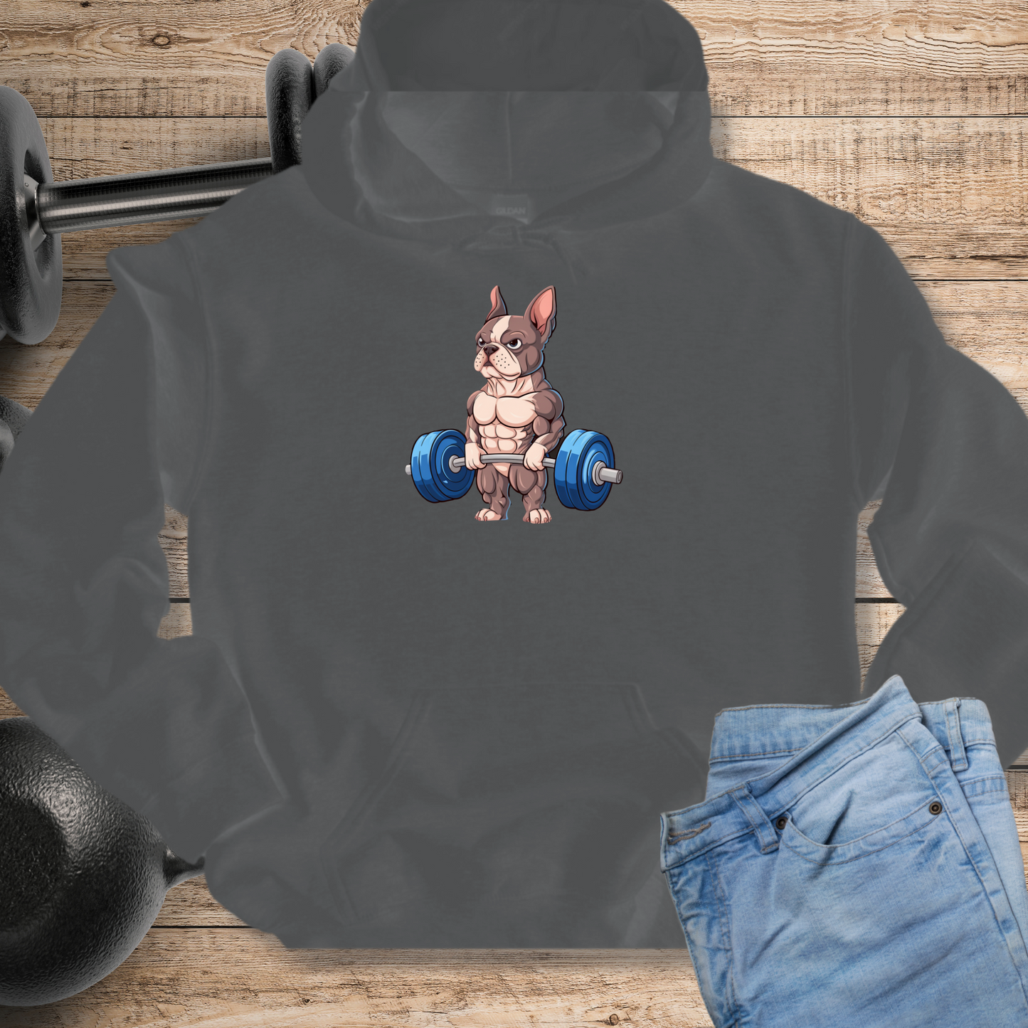 French Bulldog Weightlifting Memes Deadlift Hoodie