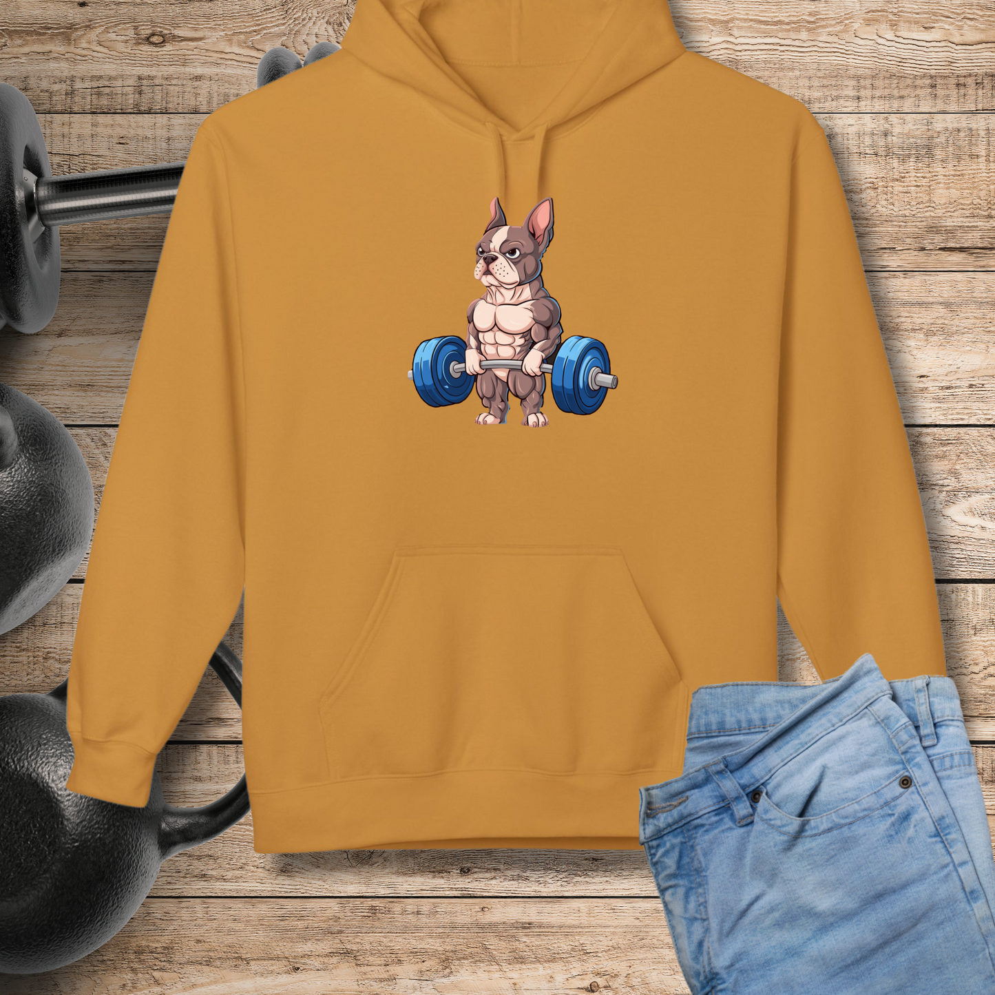 French Bulldog Weightlifting Memes Deadlift Hoodie