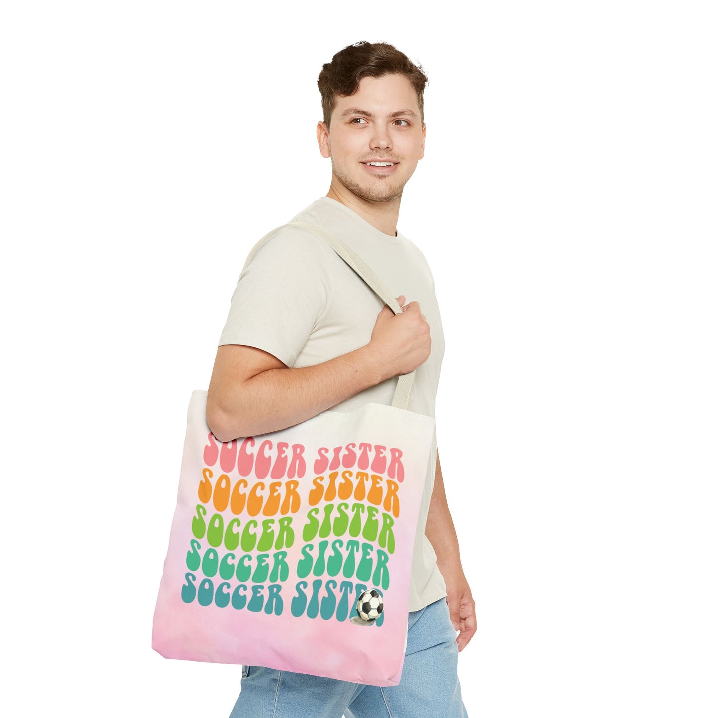 Personlised Soccer Sister Tote Bag