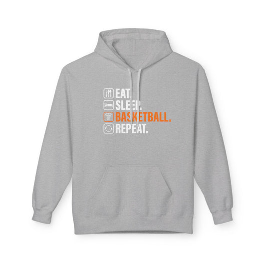 Eat Sleep Basketball Repeat with icon Hoodie