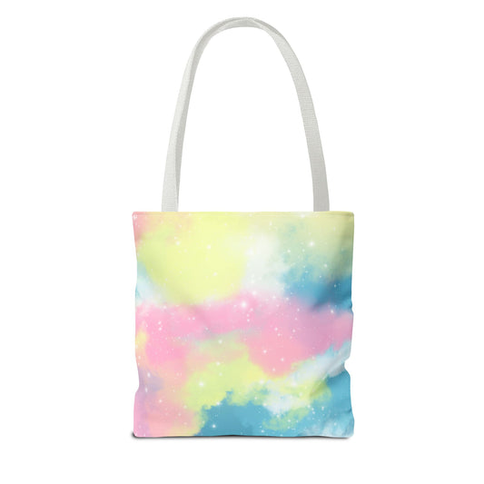 Colourful Dreamy Cloud Cute Cat Namaste Yoga Tote Bag