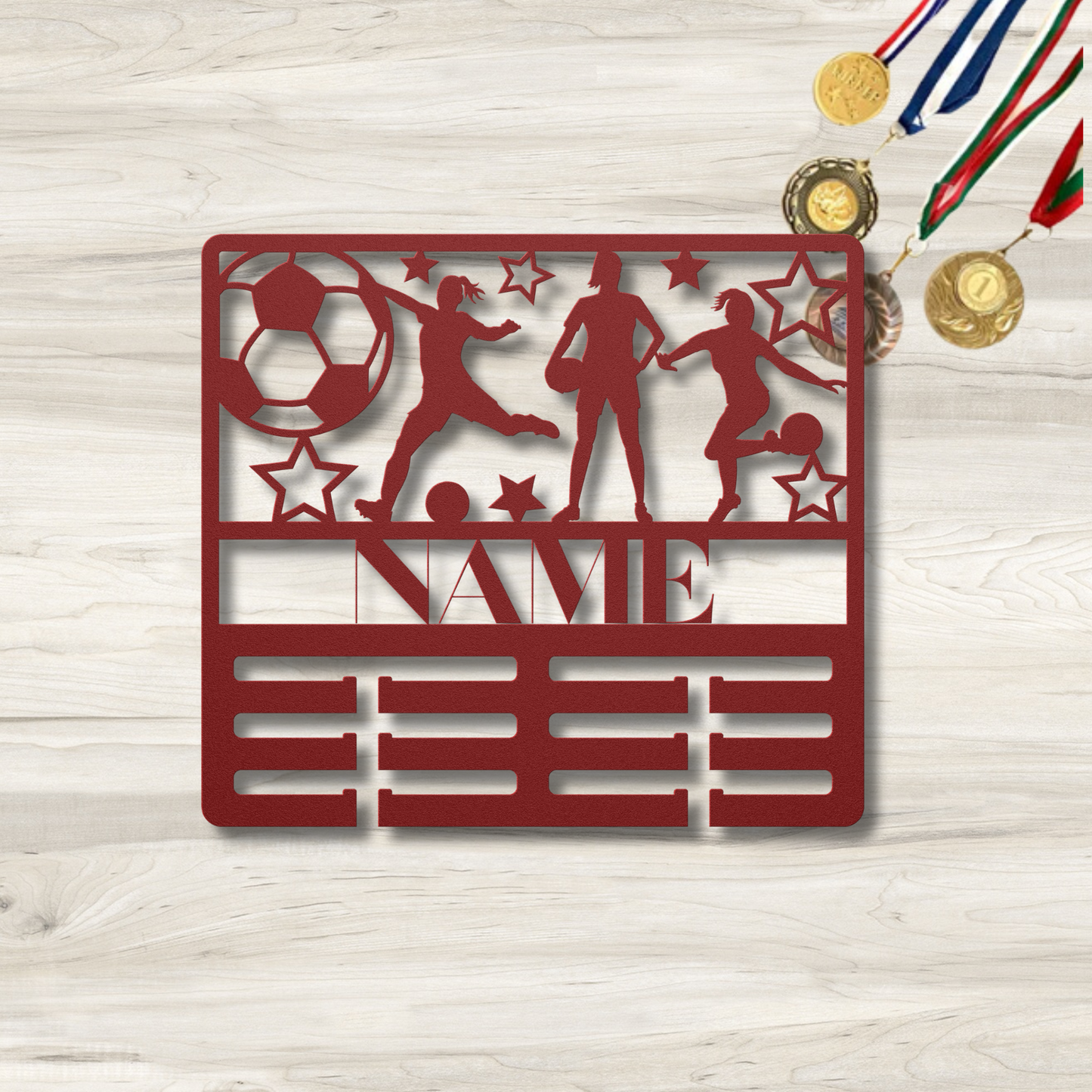 She's Leader Award Soccer | Personalized Soccer Award Holder Metal Signs